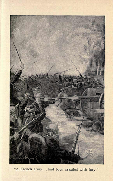 A vast red whirlwind in which
the faces of men shone and
steel glittered.