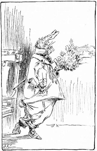 MR. RABBIT CAME IN CARRYING A LARGE BUNCH OF EARLY
FLOWERS.
