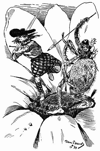 Fig. 76.&mdash;"A Duel on a Daisy." Junior and Turncoat Tom.