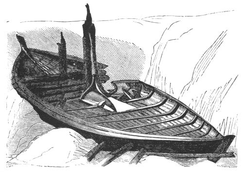 THE VIKING SHIP RECENTLY UNEARTHED AT GOGSTAD,
NEAR SANDEFJORD.