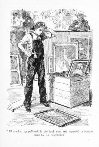 "All stacked up pell-mell in the back yard and regarded
in amazement by the neighbours."