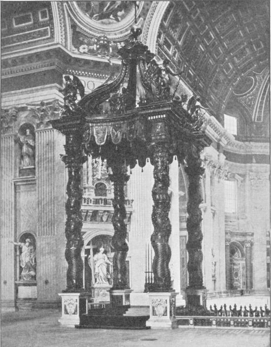 INTERIOR OF ST. PETER&rsquo;S, ROME, SHOWING THE HIGH ALTAR