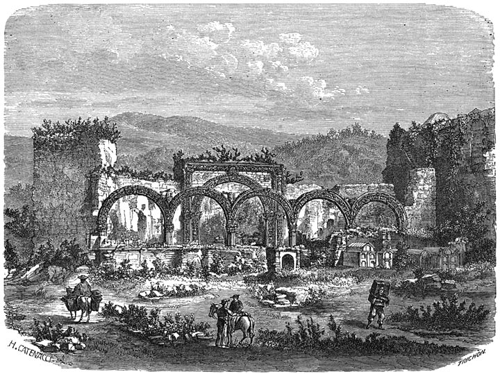 De ru&iuml;nen van Tlalmanalco.