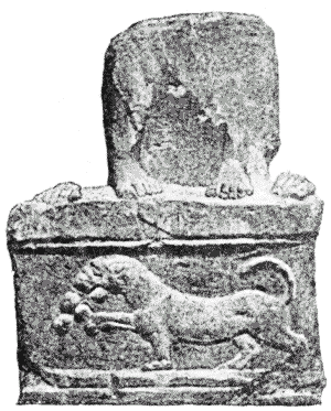 Fig. 4.&mdash;Relief from Mycenae, No. 217.