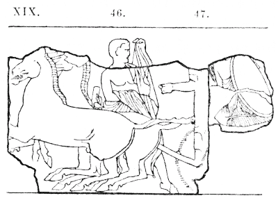 Fig. 12.&mdash;North Frieze, slab xix. (46. 47.)