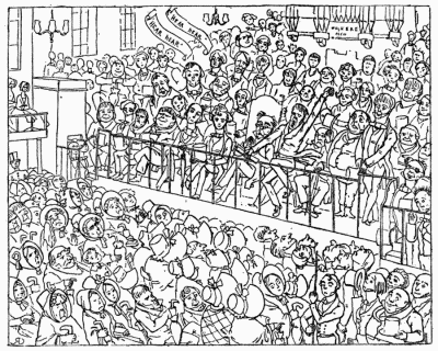 A PROSPECT OF EXETER HALL. SHOWYNGE
A CHRISTIAN GENTLEMAN DENOUNCYNGE YE POPE.