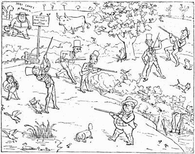 A PARTIE OF SPORTSMEN OUT A
SHUTYNGE.