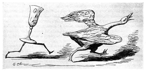 (a) THE GLASS OF WHISKEY AFTER THE GOOSE. From "The Glass and
the New Crystal Palace," 1853.