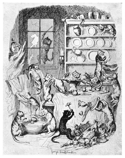 "THE CAT DID IT!" From "The Greatest Plague in
Life" (1847).