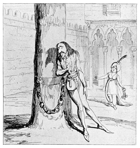 "The Turk's only daughter approaches to mitigate the sufferings
of Lord Bateman." "The Loving Ballad of Lord Bateman,"
1839.