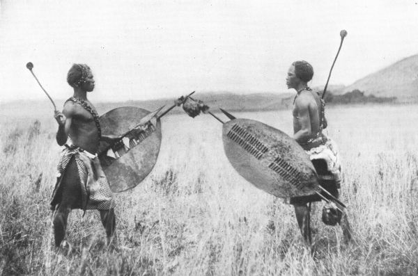 AN ACTUAL COMBAT IN WHICH THE MAN ON THE LEFT WAS SLAIN
