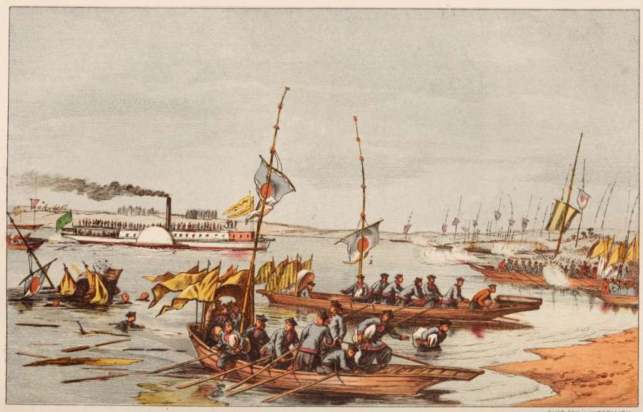 DAY & SON, (LIMITED) LITH.
NAVAL ENGAGEMENT AND CAPTURE OF IMPERIALIST GUNBOATS AT WU-SEE.