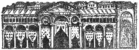 Theoderik&rsquo;s paleis te Ravenna. Mozaïek in S. Apollinare Nuovo.