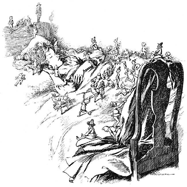 He stepped on to Phillida&rsquo;s nose as light as the feathers of the old Sky Woman.