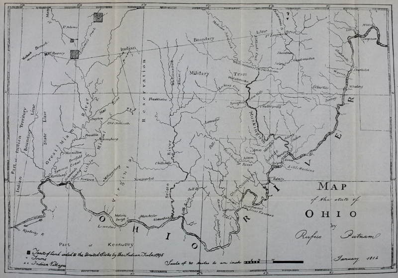 Putnam&rsquo;s Map of the Ohio River and Settlements (1804)
