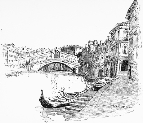 GRAND CANAL, WITH THE RIVA DEL CARBON AND RIALTO
BRIDGE