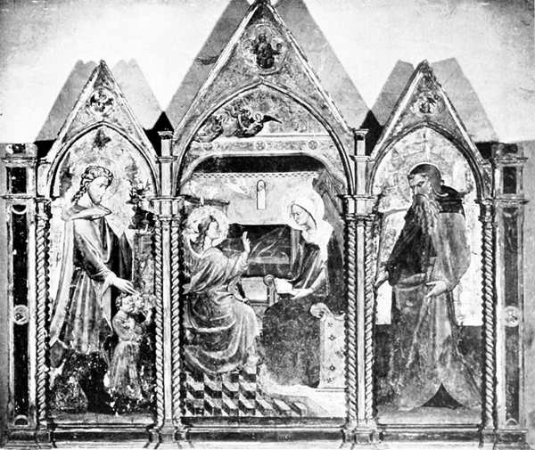 CHIESA DI S. ANDREA A BROZZI &mdash; TRITTICO DELLA FINE DEL XIV SECOLO.
