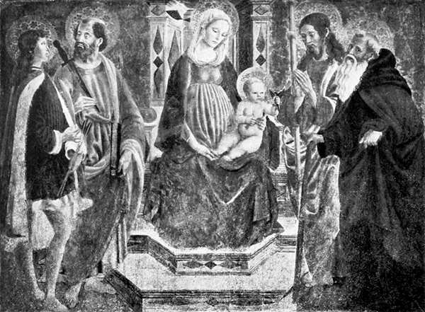 CHIESA DI S. ANDREA A BROZZI &mdash; QUADRO IN TAVOLA DI FRANCESCO DI GIOVANNI BOTTICINI. (Fot. I. I. d'Arti Grafiche).