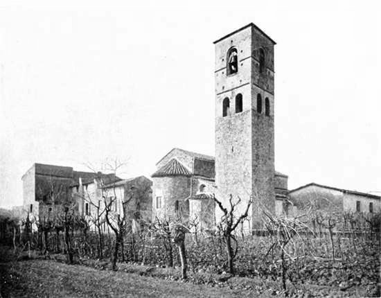 PIEVE DI S. GIULIANO A SETTIMO &mdash; LA PARTE TERGALE. (Fot. I. I. d'Arti Grafiche).