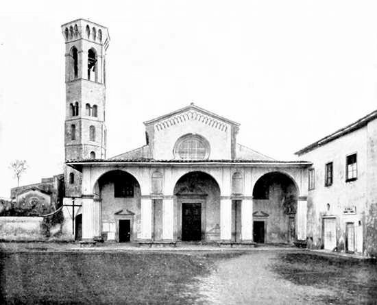 BADIA A SETTIMO &mdash; FACCIATA E CAMPANILE.