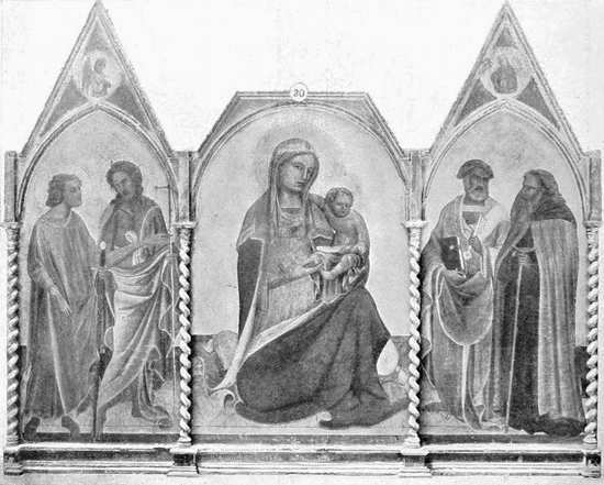 EMPOLI &mdash; GALLERIA DELLA COLLEGIATA &mdash; LORENZO MONACO: MADONNA E SANTI. (Fot. I. I. d'Arti Grafiche).
