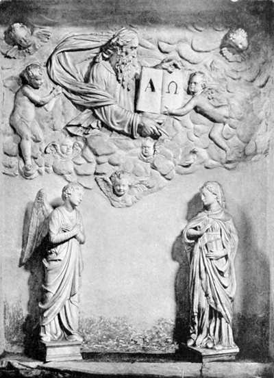 EMPOLI &mdash; CAPPELLA DELLA MISERICORDIA IN S. STEFANO &mdash; BERNARDO ROSSELLINO: L'ANNUNCIAZIONE. (Fot. Alinari).