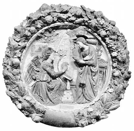 S. MINIATO &mdash; CHIESA DI S. DOMENICO &mdash; GIOV. DELLA ROBBIA: ANNUNCIAZIONE. (Fot. I. I. d'Arti Grafiche).