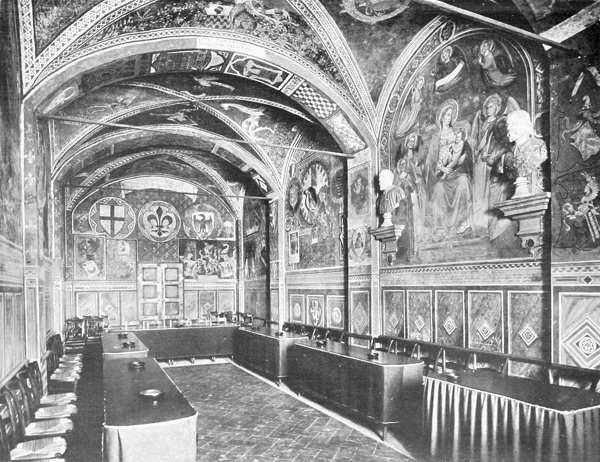 S. MINIATO &mdash; SALA DEL CONSIGLIO NEL PALAZZO COMUNALE. (Fot. I. I. d'Arti Grafiche).