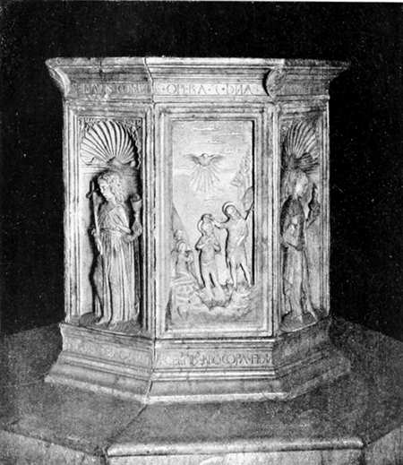 S. MARIA A MONTE &mdash; FONTE BATTESIMALE DI DOMENICO ROSSELLI DA ROVEZZANO.