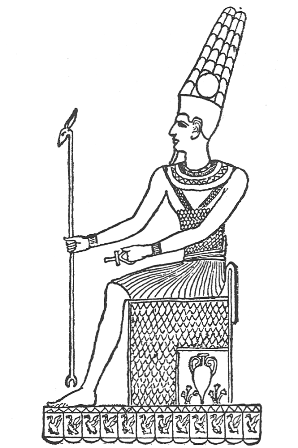 AMMON-RA, THE GREAT GOD OF
THEBES.