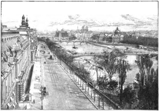 QUAI DU LOUVRE.&mdash;ÎLE DE LA CITÉ.&mdash;L’INSTITUT.

VIEW FROM THE PAVILLON DE FLORE.