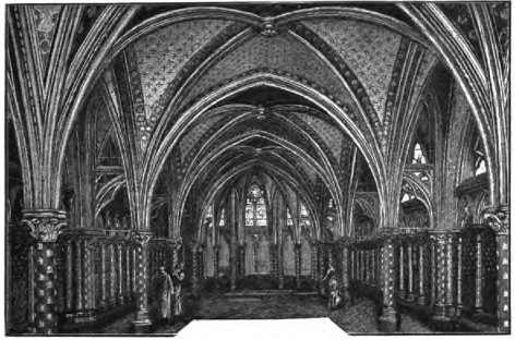 THE LOWER CHAPEL OF THE SAINTE-CHAPELLE.