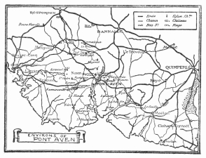 Map, ENVIRONS OF PONT AVEN