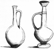Fig. 33.&mdash;Earthen-ware Vessels found at Thebes.
