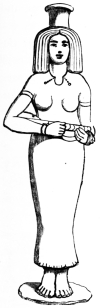 Fig. 37.&mdash;Egyptian Red-polished Terra-cotta Bottle.
(British Mus.)