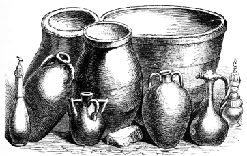 Fig. 59.&mdash;Earthen-ware Jars and Water-pots.
