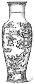 Fig. 85.&mdash;Blue-and-white Lancelle Vase, Ming Dynasty. (W.
L. Andrews Coll.)