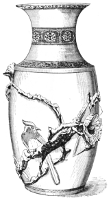 Fig. 120.&mdash;Satsuma Faience. Buff and Gold; Decoration in
Relief. (J. F. Sutton Coll.)