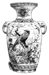 Fig. 123.&mdash;Kioto Faience. Brown, Red, and Green on Buff.
(J. F. Sutton Coll.)
