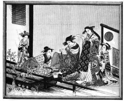 Fig. 128.&mdash;Japanese Porcelain Plaque. (W. L. Andrews
Coll.)