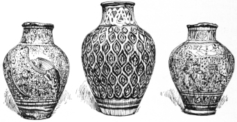 Fig. 201.&mdash;Siculo-Moresque Vases. (Castellani Coll.)