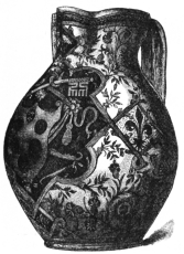 Fig. 210.&mdash;Chaffagiolo Pitcher. (South Kensington
Museum.)