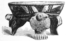 Fig. 396.&mdash;Painted Tripod. Ometepec. (Smithsonian
Institution, 28,479.)