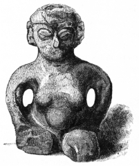 Fig. 398.&mdash;Terra-cotta from Ometepec&mdash;¼ size.