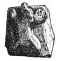 Fig. 424.&mdash;Fragment of Pottery, with Frog in Relief.