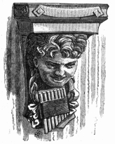 Fig. 436.&mdash;Faun’s Head Bracket. Etruria Pottery Company.