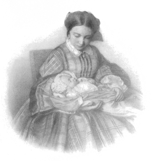 H.R.H. THE PRINCESS FREDERICK WILLIAM OF PRUSSIA PRINCESS
ROYAL OF GREAT BRITAIN AND IRELAND AND THE INFANT PRINCE FREDERICK
WILLIAM VICTOR ALBERT, MAY 1859