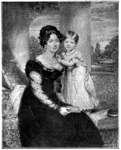 Image not available: THE DUCHESS OF KENT WITH PRINCESS VICTORIA (AGED TWO
YEARS).