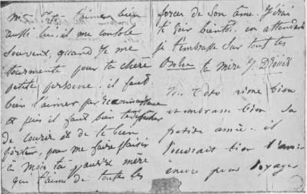 AUTOGRAPH LETTER FROM JULIETTE DROUET TO HER DAUGHTER
CLAIRE (continued).