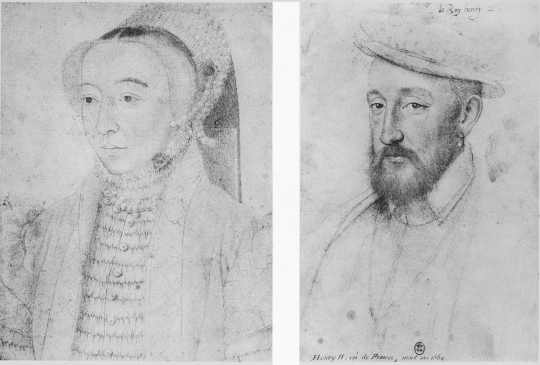Plate X.

CATHERINE DE MEDICIS.

Attributed to Corneille de Lyon.

Musée Condé.

HENRI II.

François Clouet.

Bibl. Nat. Paris.

To face page 26.